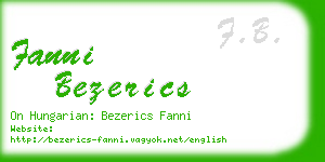 fanni bezerics business card